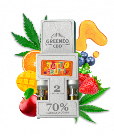 Cartouches x2 CBD Pen Stick TUTTI FRUTTI 70% LA MAIN VERTE CBD